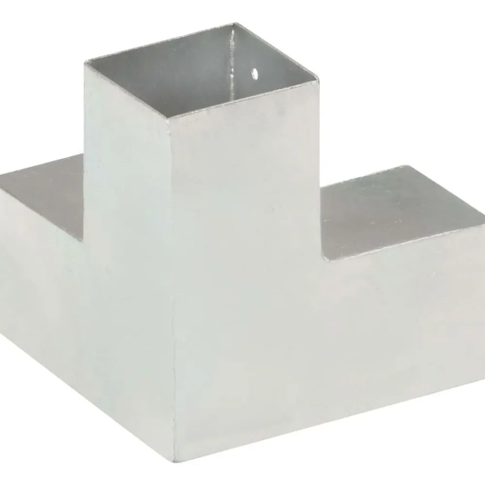 FinePRICE Tolppaliitin Y-muoto galvanoitu metalli 81x81mm
