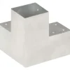 New FinePRICE Tolppaliitin Y-muoto galvanoitu metalli 101x101mm