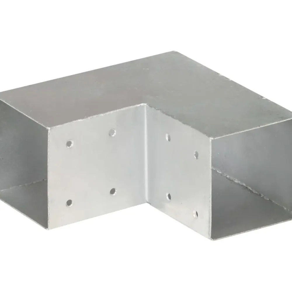 Outlet FinePRICE Tolppaliittimet 4kpl L-muoto galvanoitu metalli 91x91mm