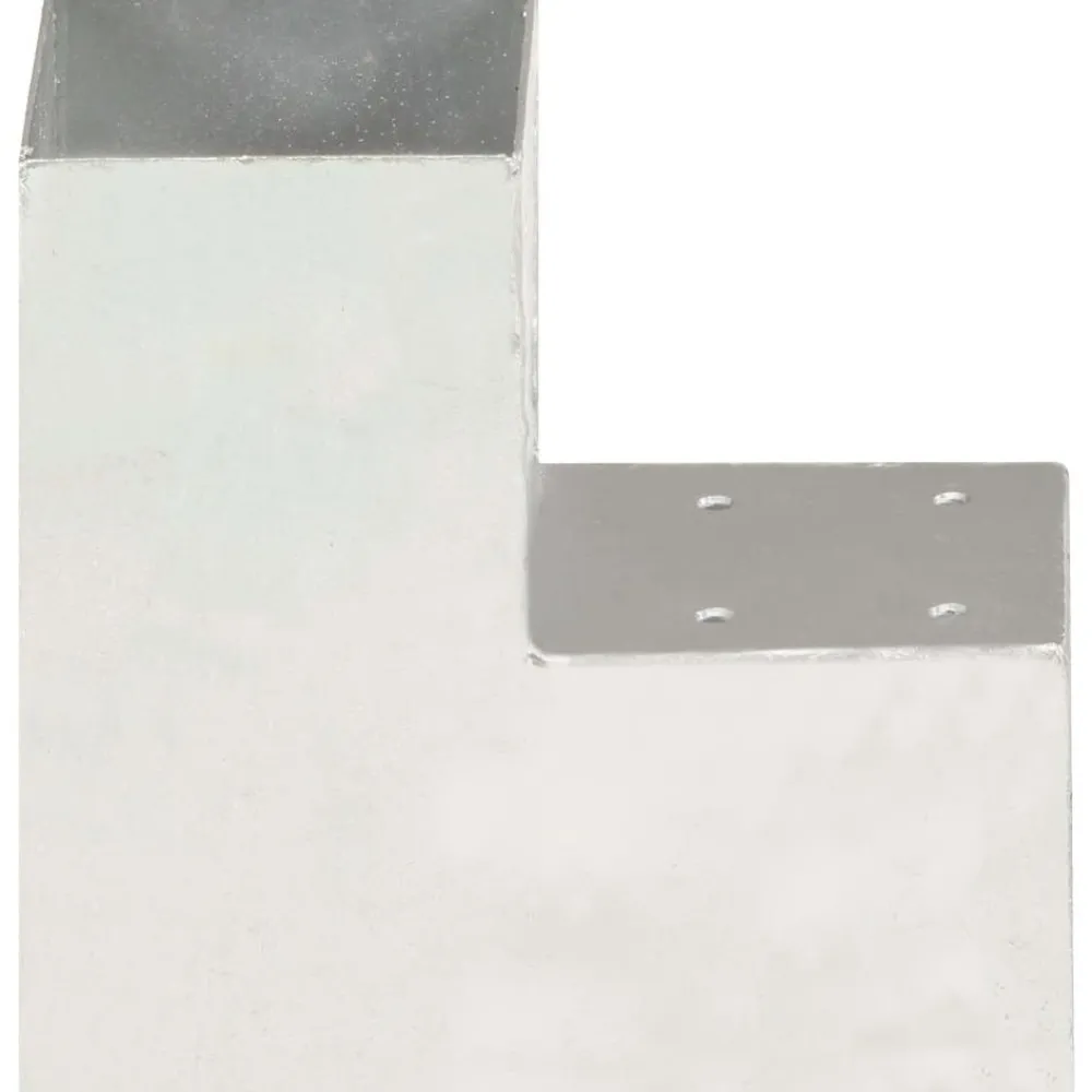 Outlet FinePRICE Tolppaliittimet 4kpl L-muoto galvanoitu metalli 91x91mm