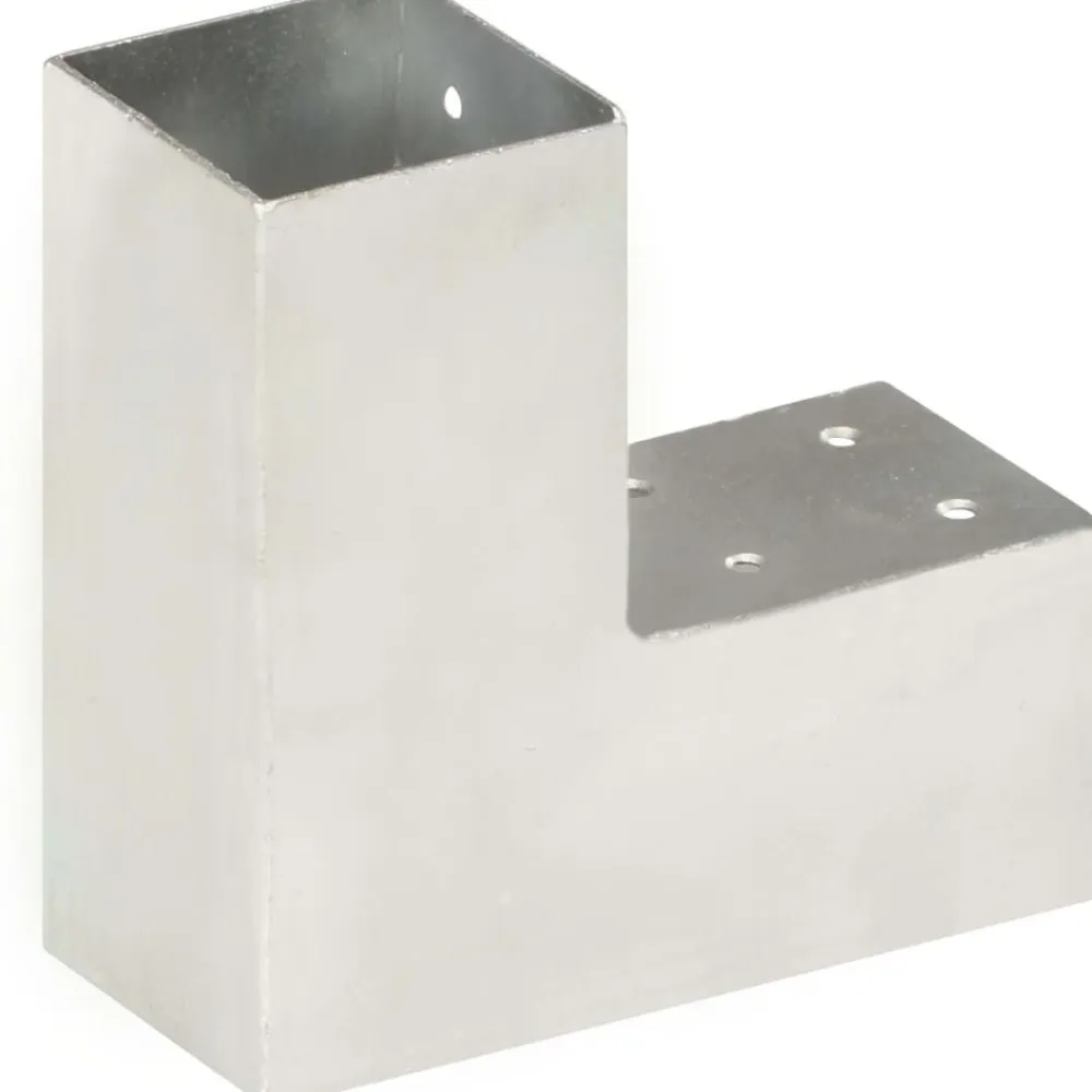 New FinePRICE Tolppaliittimet 4kpl L-muoto galvanoitu metalli 71x71mm