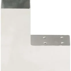New FinePRICE Tolppaliittimet 4kpl L-muoto galvanoitu metalli 71x71mm