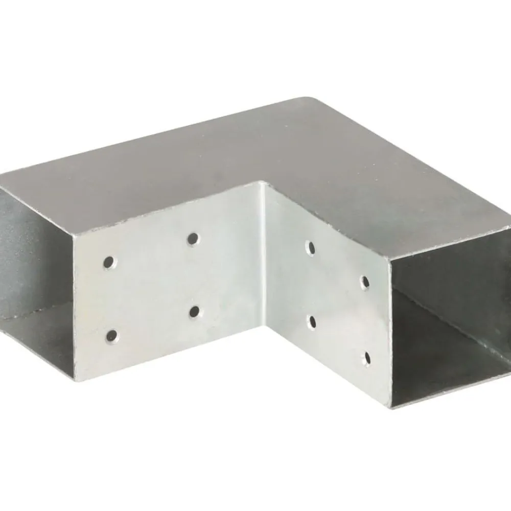 New FinePRICE Tolppaliittimet 4kpl L-muoto galvanoitu metalli 71x71mm