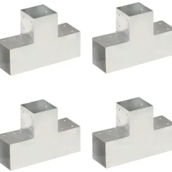 Hot FinePRICE Tolppaliittimet 4kpl T-muoto galvanoitu metalli 101x101mm