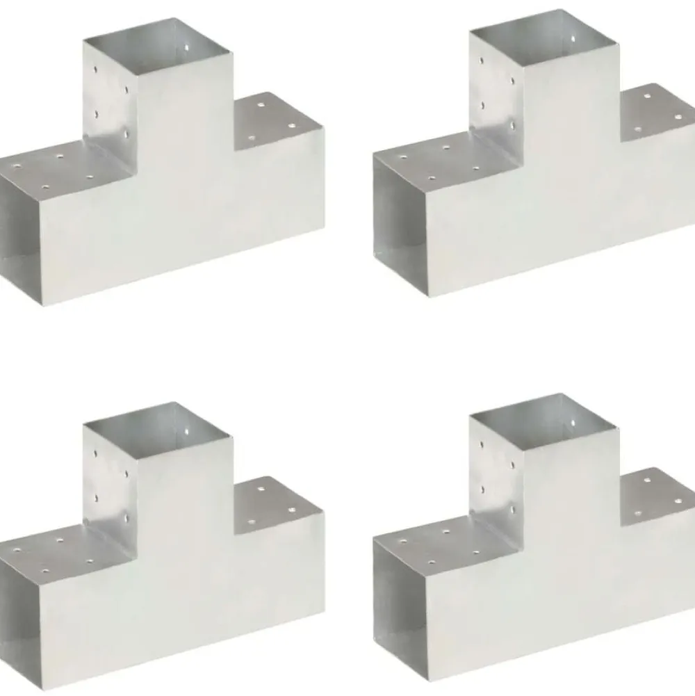 Hot FinePRICE Tolppaliittimet 4kpl T-muoto galvanoitu metalli 101x101mm