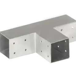 FinePRICE Tolppaliittimet 4kpl T-muoto galvanoitu metalli 71x71mm