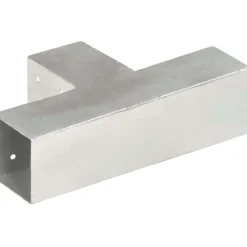 FinePRICE Tolppaliittimet 4kpl T-muoto galvanoitu metalli 71x71mm
