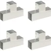 Discount FinePRICE Tolppaliittimet 4kpl T-muoto galvanoitu metalli 91x91mm