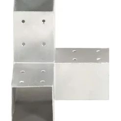 FinePRICE Tolppaliittimet 4kpl Y-muoto galvanoitu metalli 71x71mm