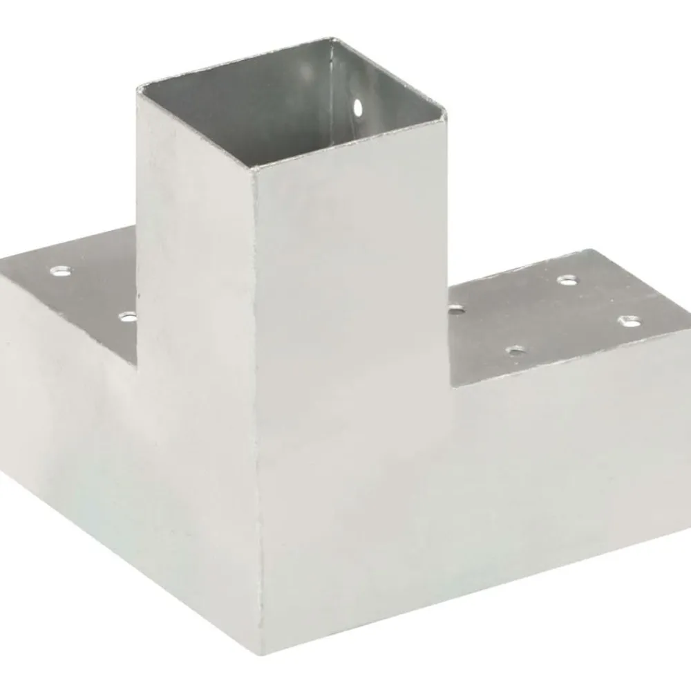 FinePRICE Tolppaliittimet 4kpl Y-muoto galvanoitu metalli 71x71mm