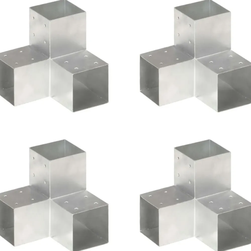 Hot FinePRICE Tolppaliittimet 4kpl Y-muoto galvanoitu metalli 101x101mm