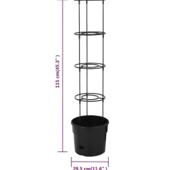 Online FinePRICE Tomaattiruukku antrasiitti Ø29,5x115 cm polypropeeni (52209)