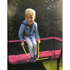 Exit Trampoliini Silhouette sis. turvaverkko pinkki eri kokoja