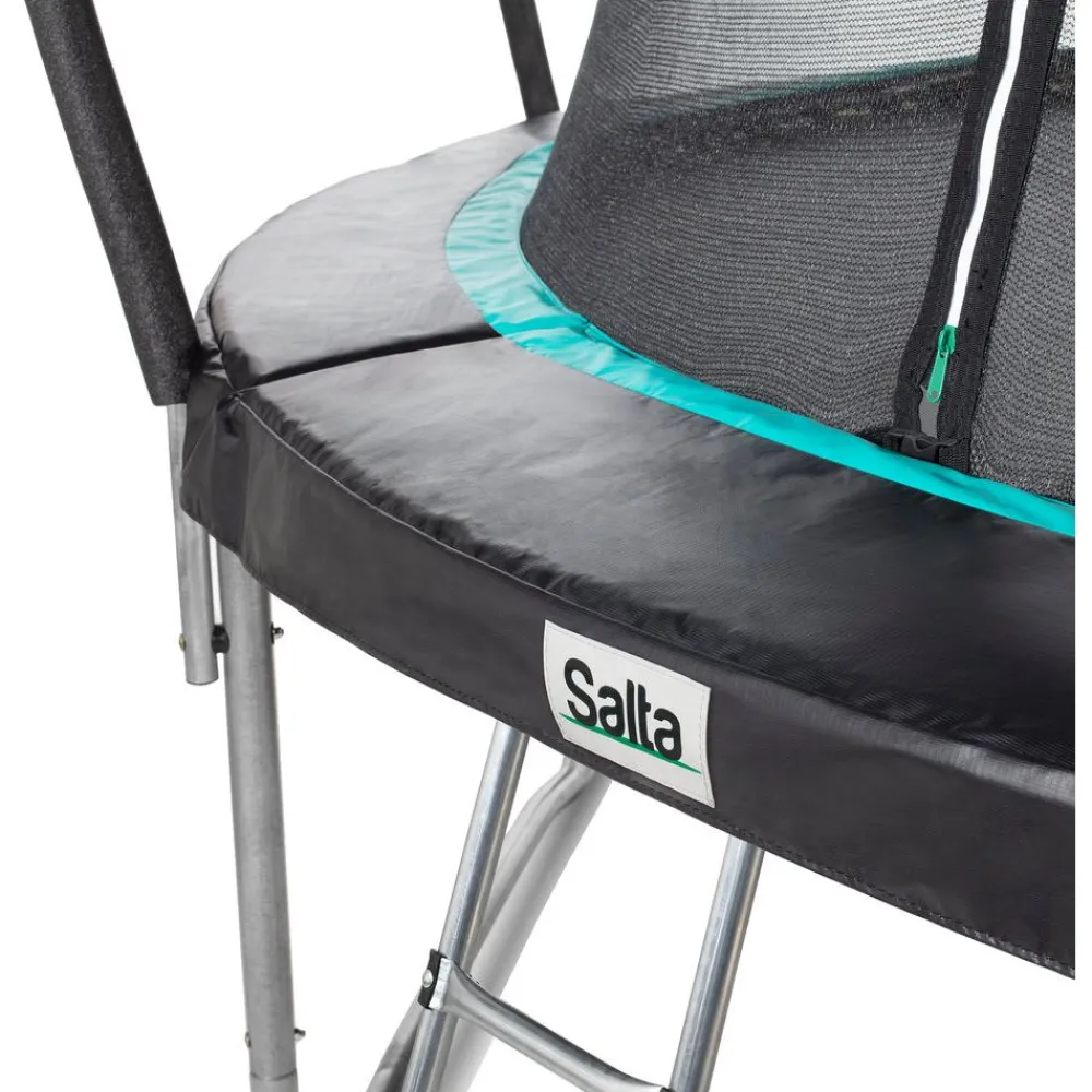 Clearance Salta Trampoliini , Cosmos Ø251cm musta teräs, (sis turvaverkon ja tikkaat)