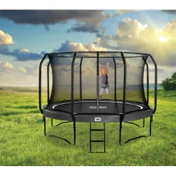 Hot Salta Trampoliini First Class Ø427cm musta sis. turvaverkon portaat
