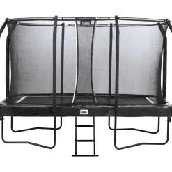 New Salta Trampoliini First Class 214x366cm musta sis. turvaverkon portaat
