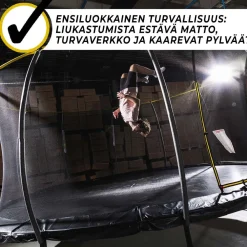 Stratos Trampoliini Ø4.88m turvaverkolla