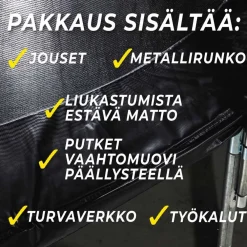 Stratos Trampoliini Ø3.66m turvaverkolla