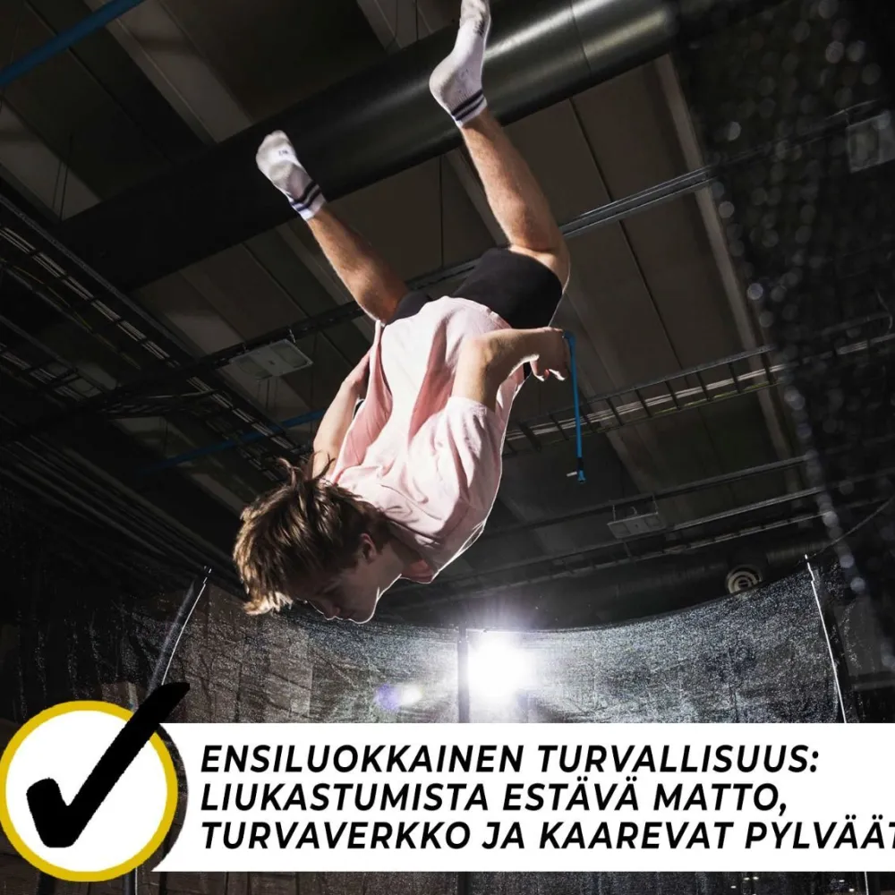 Clearance Stratos Trampoliini turvaverkolla suorakaide eri kokoja