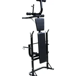 Discount FinePRICE Treenipenkki levytanko- ja käsipainosarjalla, 30.5kg, 163x123x147cm