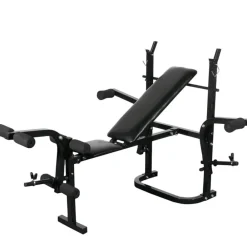 Discount FinePRICE Treenipenkki levytanko- ja käsipainosarjalla, 30.5kg, 163x123x147cm