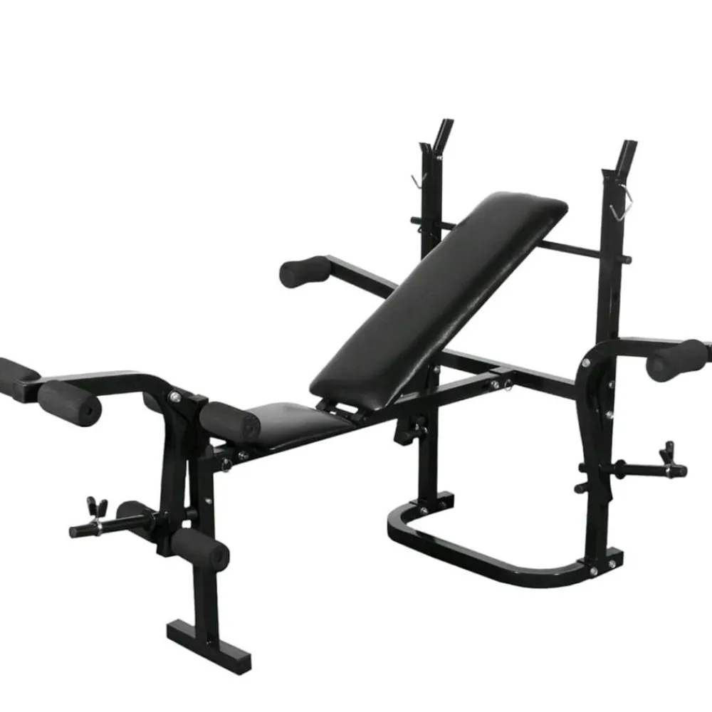 Discount FinePRICE Treenipenkki levytanko- ja käsipainosarjalla, 60.5kg, 163x123x147cm