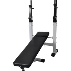 Online FinePRICE Treenipenkki levytanko- ja käsipainosarjalla, 60.5kg, 111x50x120cm