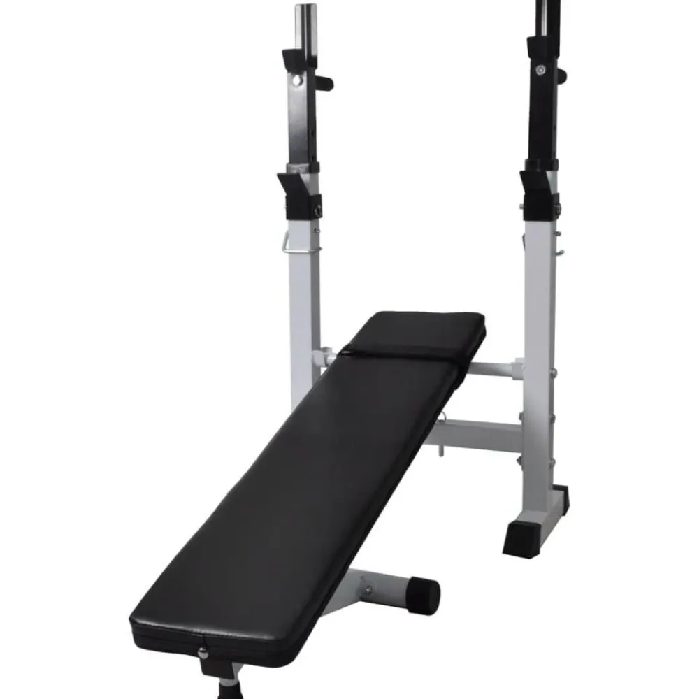 Online FinePRICE Treenipenkki levytanko- ja käsipainosarjalla, 60.5kg, 111x50x120cm