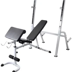 Outlet FinePRICE Treenipenkki levytanko- ja käsipainosarjalla, 60.5kg, 150x105x150cm