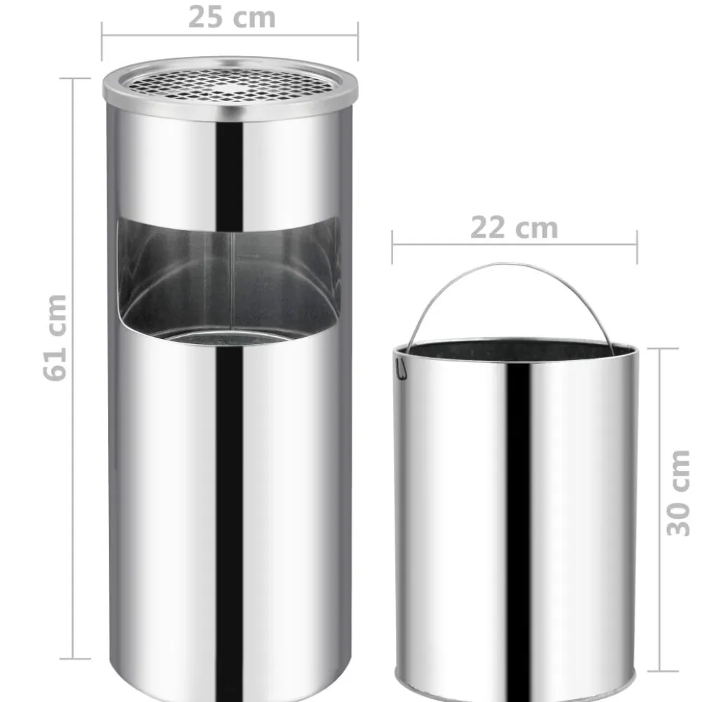 Clearance FinePRICE Tuhkakuppi/roskakori Hotel 30 l ruostumaton teräs