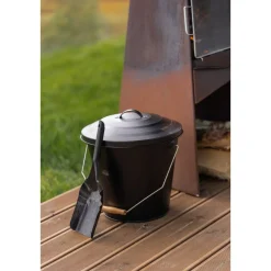 Discount Espegard Tuhkaämpäri lapiolla , 15L, mattamusta