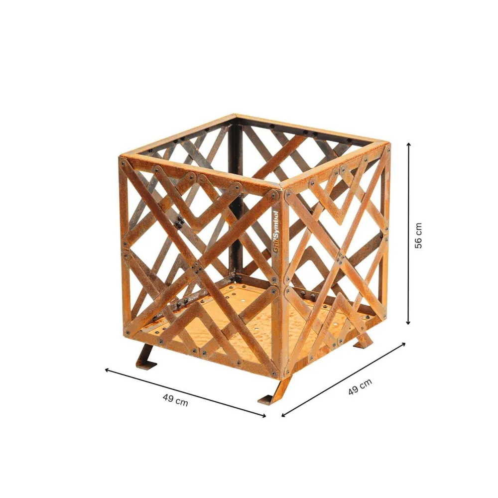Outlet GrillSymbol Tulikori Sverre, 48x48cm, musta