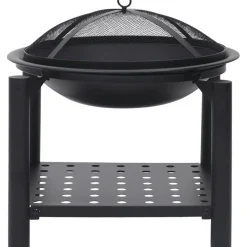 Best FinePRICE Tulimalja ja hiilihanko 54x54x55 cm teräs