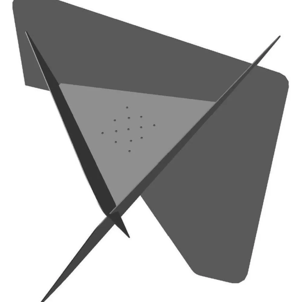 Clearance JABO Tulisija Triangel 64x64x54cm Corten-teräs, sis. alustan