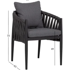 New Home4you Tuoli BRISTOL 63x62xK73 cm, harmaa