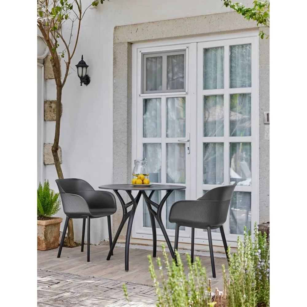Best Linento Garden Tuoli Shell-P antrasiitti 2kpl/pkt
