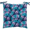 Outlet Home4you Tuolin pehmuste SUMMER 40x40 cm, lehtikuosi, sininen