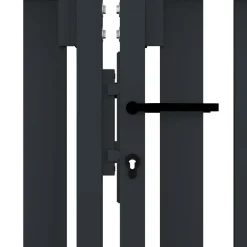FinePRICE Tuplaovi pihaportti teräs 306x200 cm antrasiitti