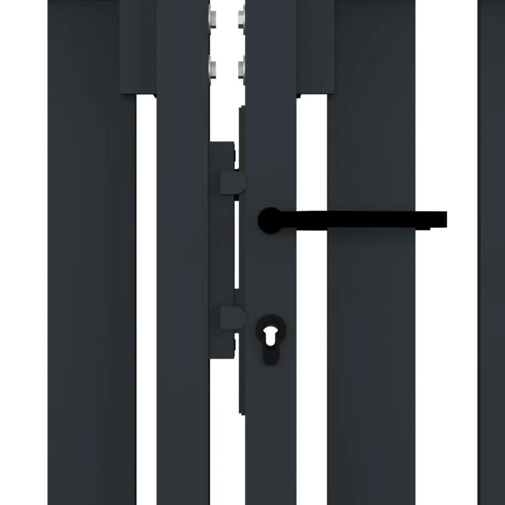 Outlet FinePRICE Tuplaovi pihaportti teräs 306x150 cm antrasiitti