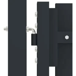 Outlet FinePRICE Tuplaovi pihaportti teräs 306x150 cm antrasiitti