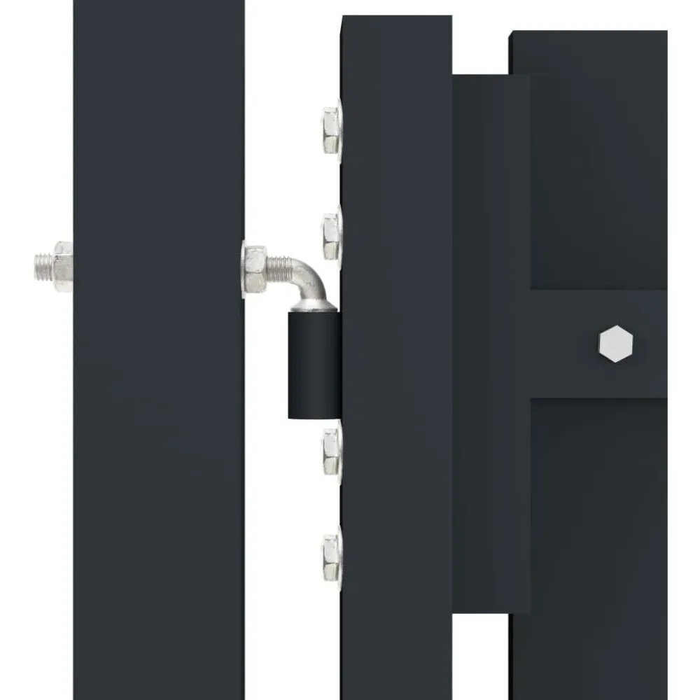 Outlet FinePRICE Tuplaovi pihaportti teräs 306x150 cm antrasiitti
