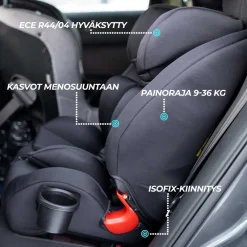 Online Kikid Turvaistuin ISOFIX 9-36 kg Black edition