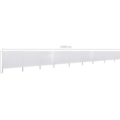 Sale FinePRICE Tuulensuojakangas 9 paneelilla 1200x80 cm hiekan valkoinen