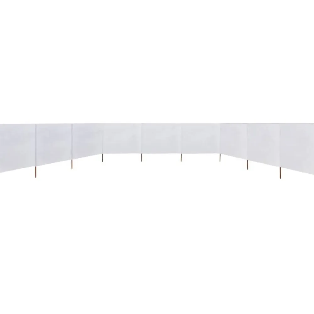 Sale FinePRICE Tuulensuojakangas 9 paneelilla 1200x80 cm hiekan valkoinen