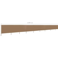 Sale FinePRICE Tuulensuojakangas 9 paneelilla 1200x80 cm hiekan valkoinen