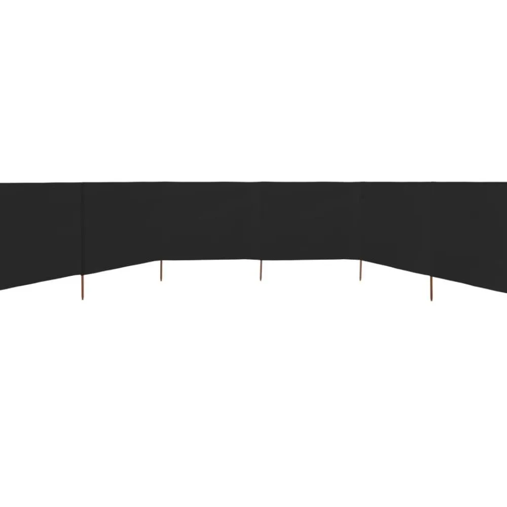 Hot FinePRICE Tuulensuojakangas 6 paneelilla 800x80 cm musta