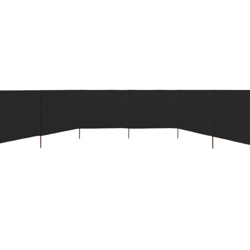 Hot FinePRICE Tuulensuojakangas 6 paneelilla 800x80 cm musta