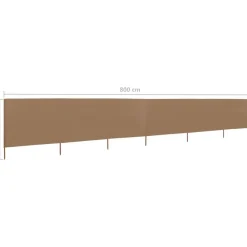 Hot FinePRICE Tuulensuojakangas 6 paneelilla 800x80 cm musta