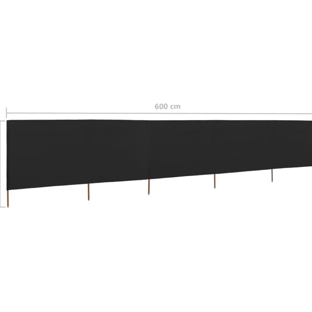 Outlet FinePRICE Tuulensuojakangas 5 paneelilla 600x80 cm taivaansininen