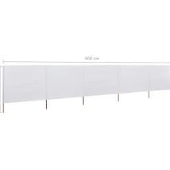 Outlet FinePRICE Tuulensuojakangas 5 paneelilla 600x80 cm taivaansininen
